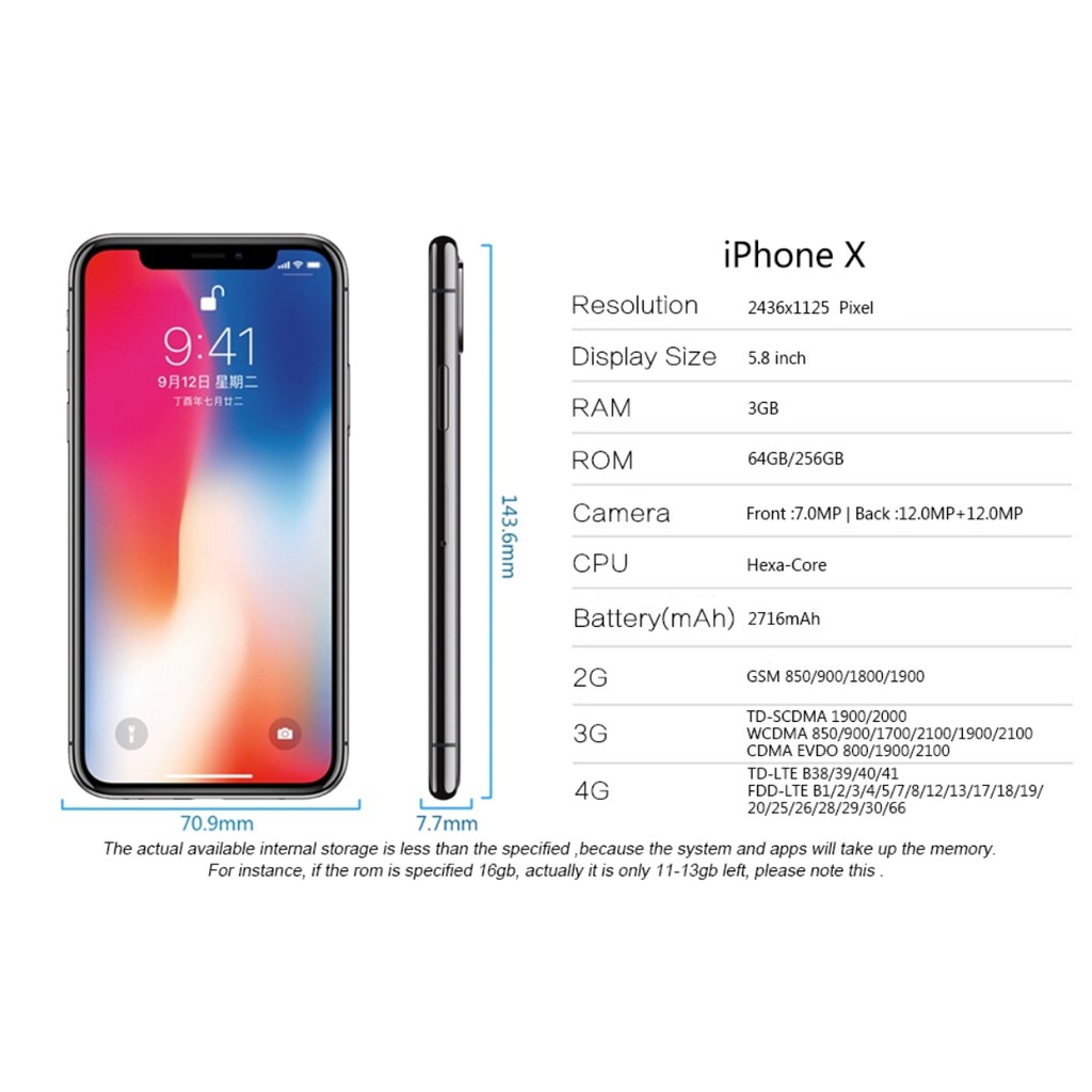 Apple iPhone X 64GB/256GB Bekas Ori Second Ex Inter Fullset Garansi 1 bulan iPhoneX-2