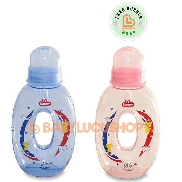 LUSTY BUNNY Reg botol with handle I Botol susu bayi bentuk donat 250ml