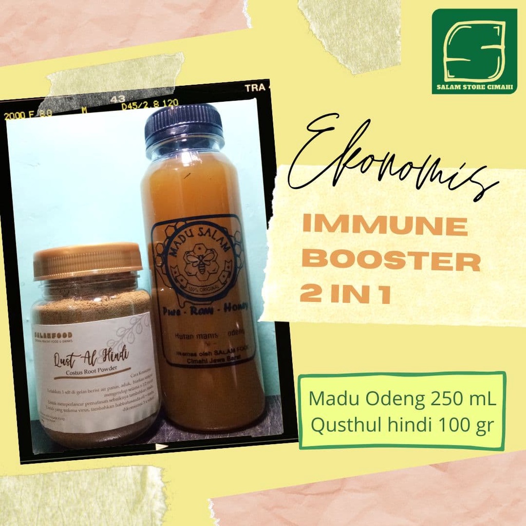 

Madu 250 mL + Qusthul Hindi 100 gr (Immune Booster 2 in 1 - Bundling Madu Herbal Ekonomis) - Madu Asli dan Murni /Raw & Pure Honey + Kayu Hindia/ Qust Al Hindi (Solusi Menaikkan imunitas-Booster Alami)