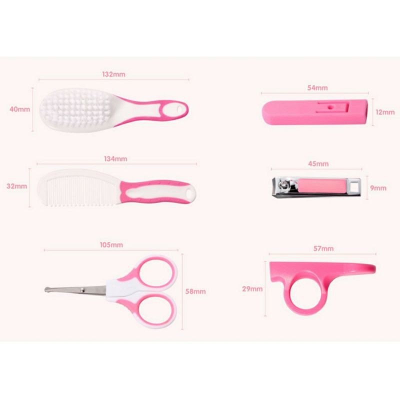 Baby Care Nail Kid Set Alat Perawatan Bayi 6in1 Set Sisir Bayi 2in1 Sisir Gunting Bayi Hadiah