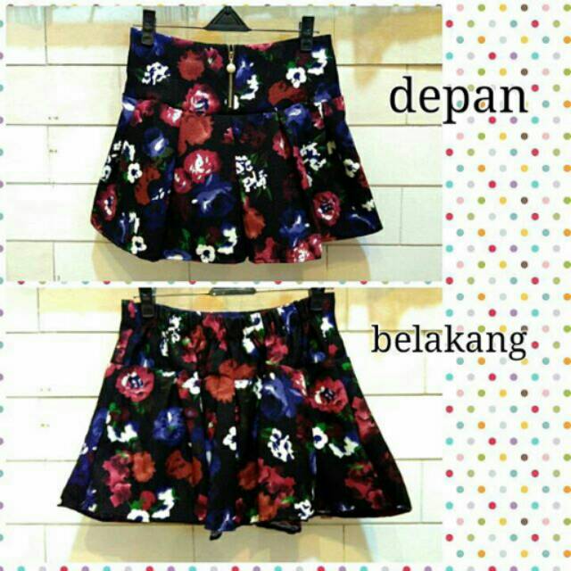 Floral skort/celana rok/rok celana/celana floral/celana pendek