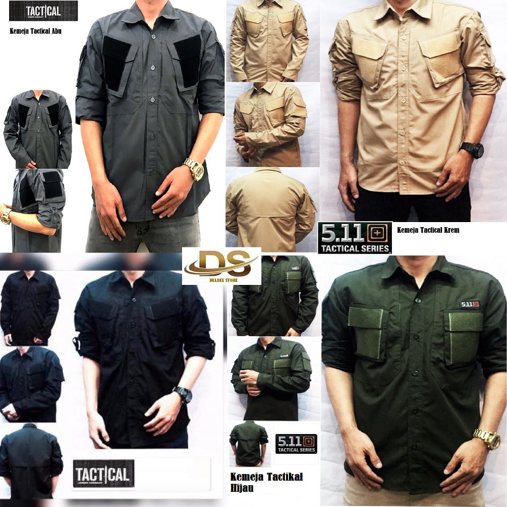 Baju Kemeja Pria  Blackhawk Tactical Lengan Panjang Bahan Ripstop Kualitas Premium