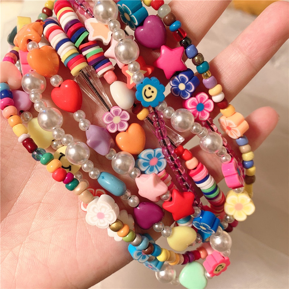 【COD Tangding】Tali Lanyard Ponsel Desain Manik-Manik Mutiara Bahan Akrilik Gaya Bohemian