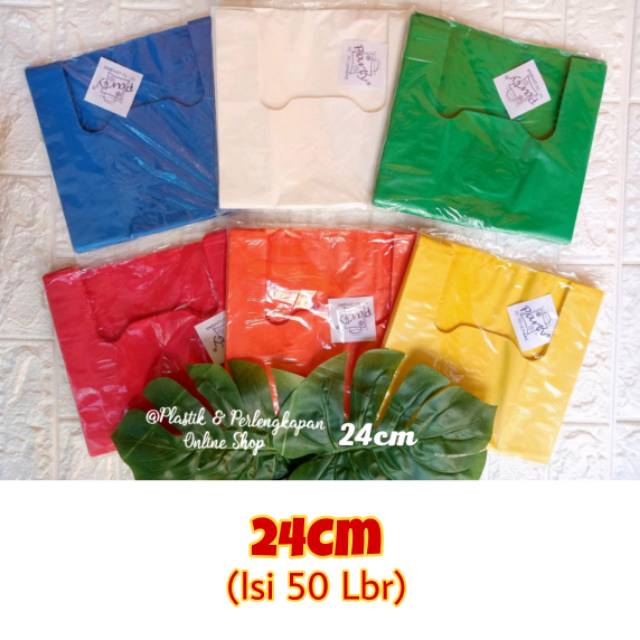 Kantong Kresek Olshop / Kresek HD Warna Polos UK 24 / Kantong Kresek Warna