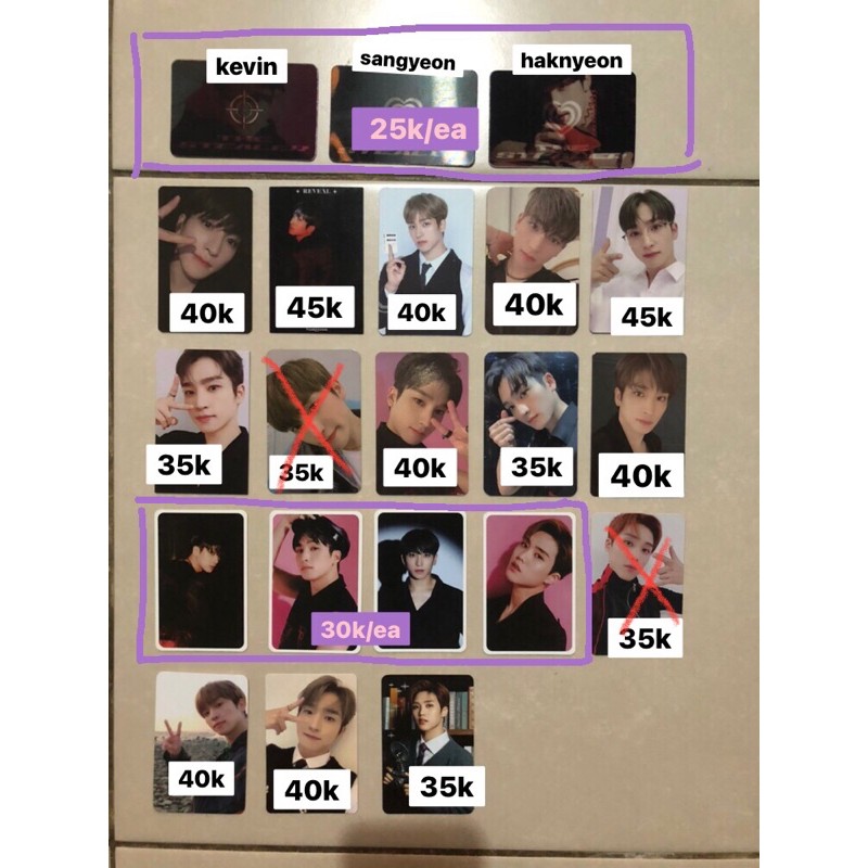 Photocard The Boyz Chase, Reveal, Benefit Sangyeon, Jacob, Kevin, Haknyeon