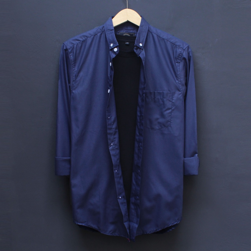 NEW ARRIVAL DISTRO BATIK PRIA BORDIR SOGAN HRB026 BATIKAF NOTOARTO BATIK IPNU-IPPNU HEM PRIA Bel-NAVY POPLIN