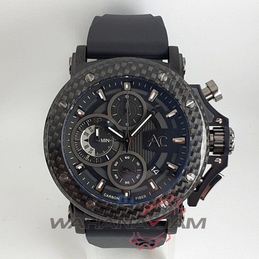Alexandre Christie AC 9205 CARBON MC Full Black Hitam / AC9205 Rubber AC Collection Special Edition