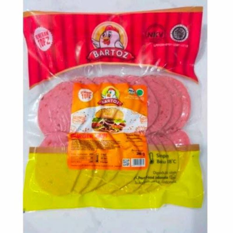 

BARTOZ BURGER SAPI 25 0GR / DAGING BURGER