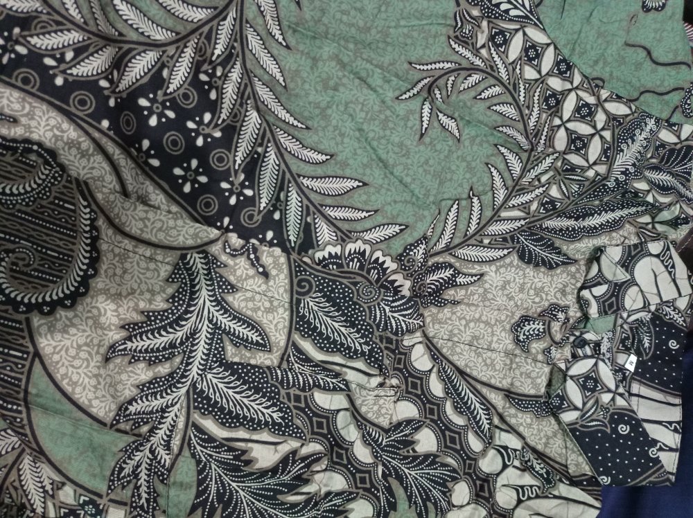 Kemeja Batik Pria Lengan Panjang Size M L Xl Xxl  Bswart Batik Hrb026 Kenongo Hem Panjang Pada