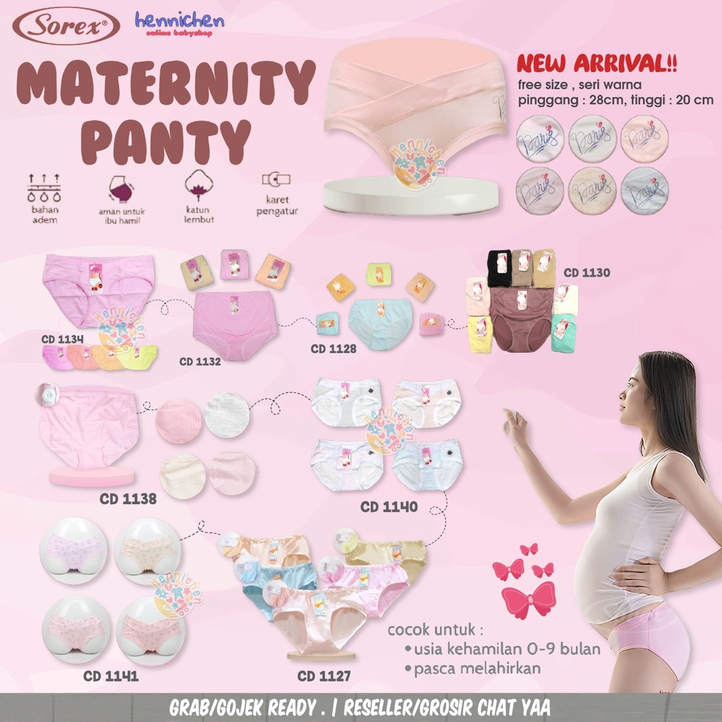 Celana Dalam CD Hamil Wanita Sorex / Maternity Panty 1134 / 1140 / 1138 / 1141 / 1128 /1127 / 1132