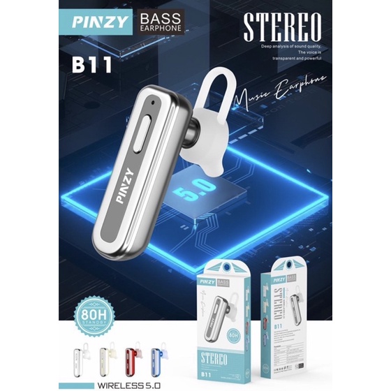 Headset - Earphone Bluetooth ORIGINAL PINZY B11 Bluetooth 5.0 - Headset Bluetooth PINZY B11