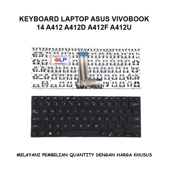 Keyboard Asus Vivobook A412 X412 A412DA A412FL A412F Hitam