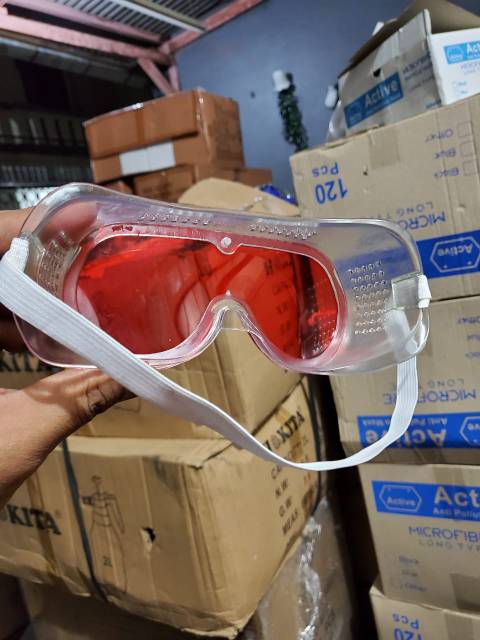 BISA COD |  Kacamata Safety Glasses Google Medis Clear Bening Murah Original