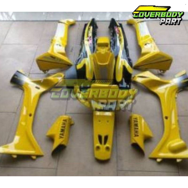 cover body fiz r fizr full set body halus fullset yamaha fiz r warna kuning caltex