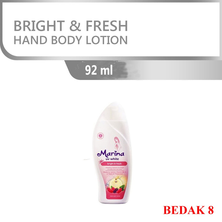 Marina Hand Body Lotion UV White 92 ml - Bright &amp; Fresh