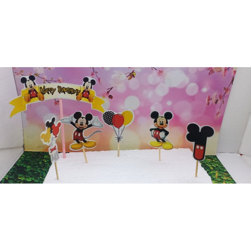 Topper/tusukan kue mickey mouse