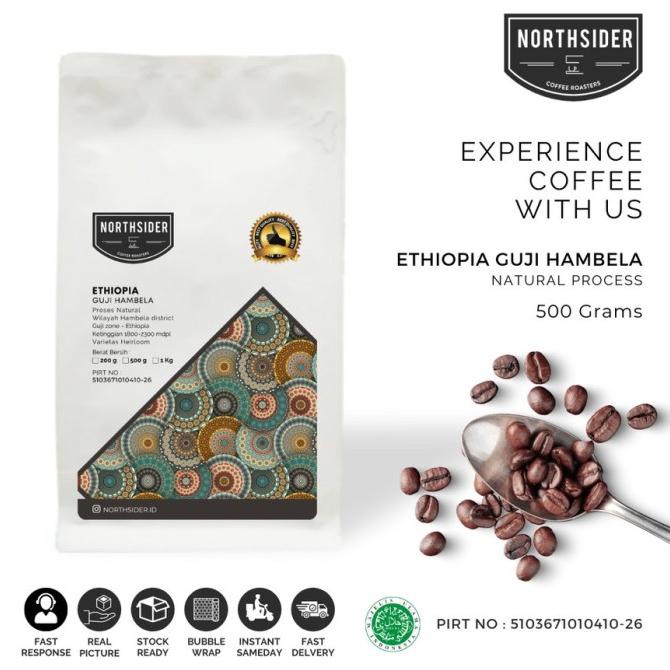 

NQ551 BIJI KOPI ARABIKA ETHI GUJI HAMBELA TURAL - 500GR NORTHSIDER FBFG63546