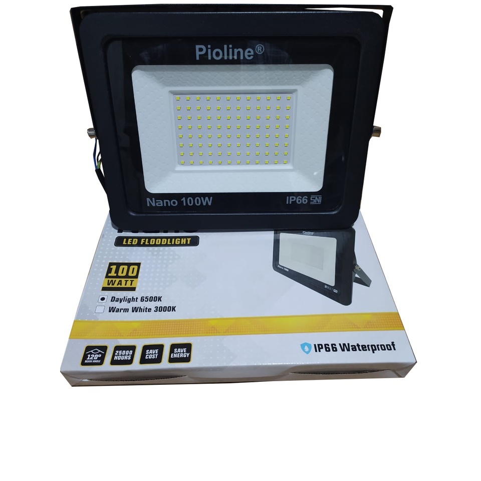 LAMPU SOROT LED SMD PIOLINE 50W - 200W FLOOD LIGHT 30 WATT TEMBAK OUTDOOR Pioline 100Watt