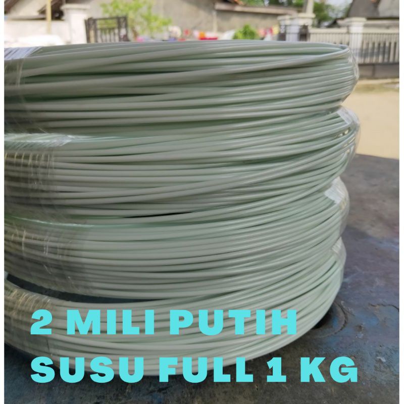 1 Rol kiloan Jeruji Fiber 2mm Putih susu kualitas terbaik  Ruji utk kandang burung layangan naga dll