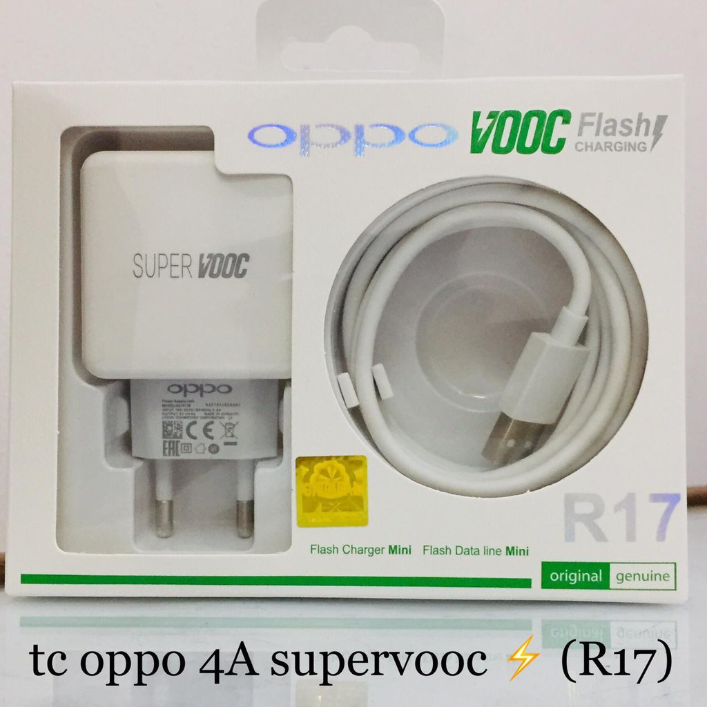 Charger Oppo Fast Charging R17 Original  Casan Oppo R17 Micro USB Kabel Fast Charging SUPER VOOC