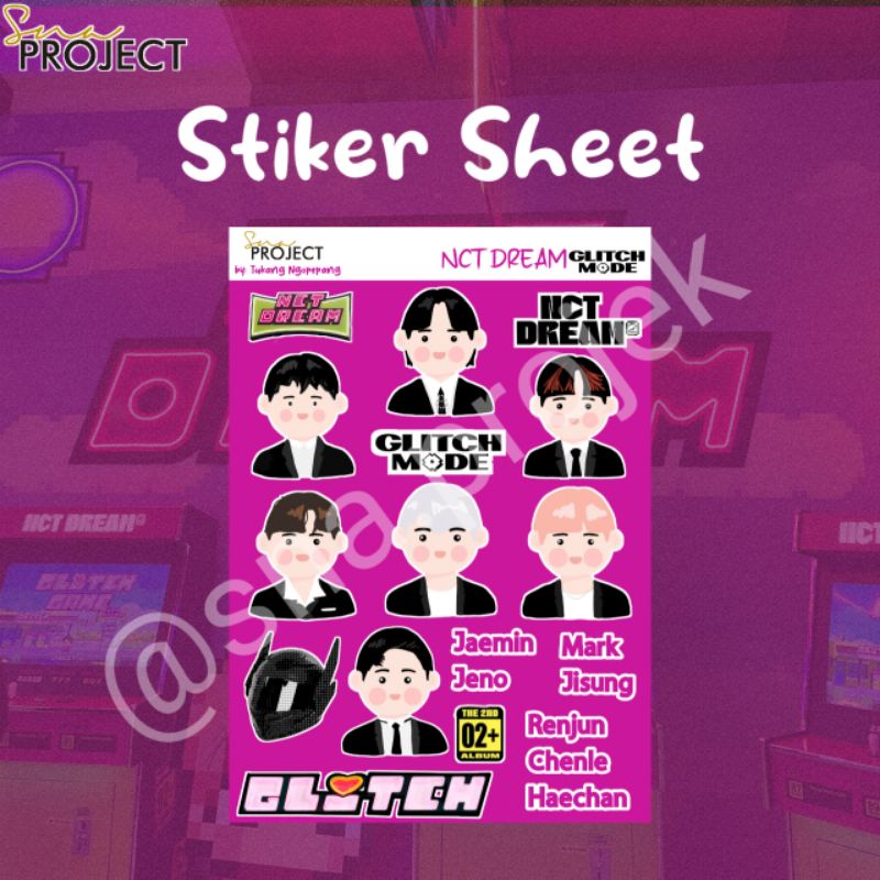STIKER SHEET NCT DREAM GLITCH MODE