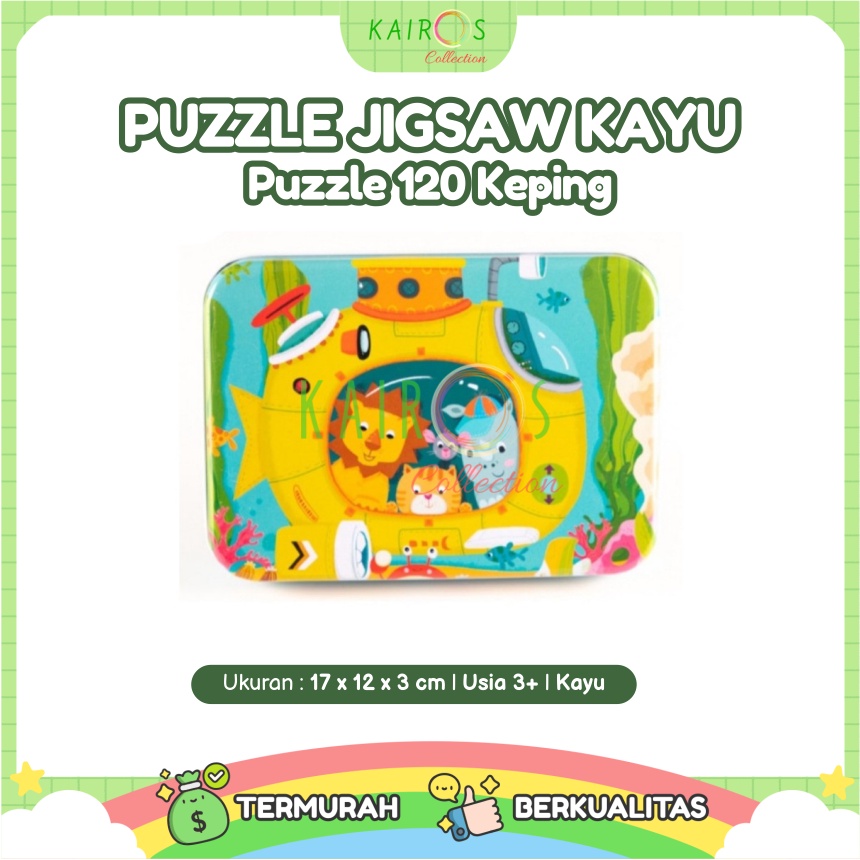 Puzzle Jigsaw Kayu 120 Pcs Aneka Motif Mainan Edukasi Anak