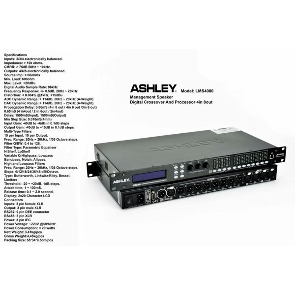 MANAGEMENT SPEAKER ASHLEY LMS 4080 ASHLEY LMS4080