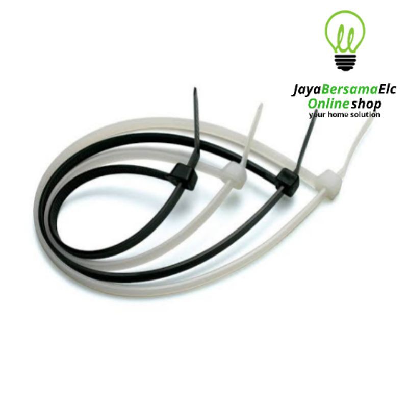 kabel Ties / Cable Ties / Tali Ties / Tali pengikat Hitam - Putih 10 - 15 - 20 - 25 - 30 cm