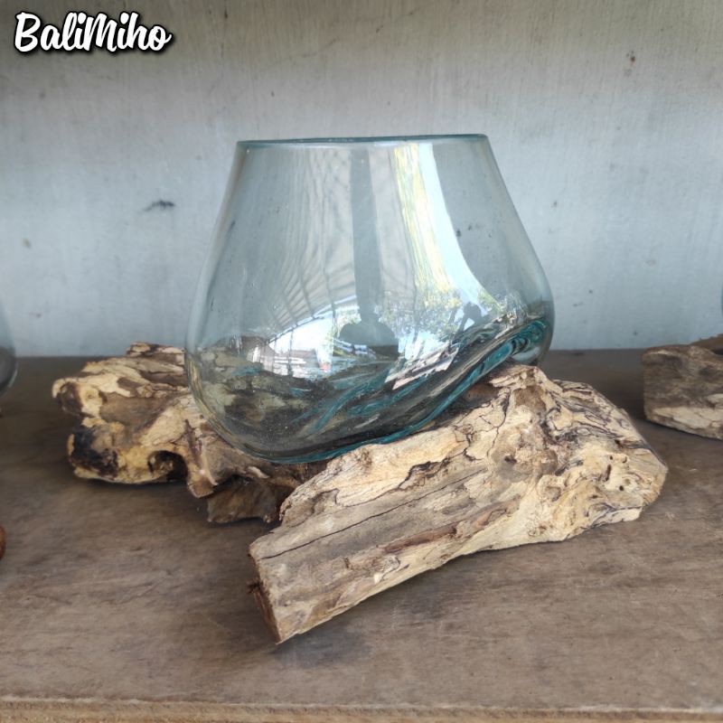 GLASS ON WOOD/AKUARIUM CUPANG KAYU/AQUARIUM KACA DAN KAYU/VAS BUNGA KACA DAN KAYU/AKUARIUM KAYU