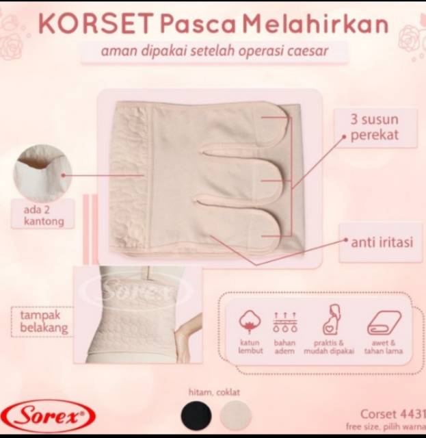 Korset Sorex 4431 stagen pasca melahirkan