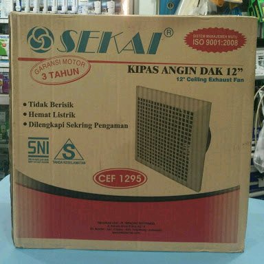 SEKAI CEF-1295 Ceiling Exhaust/Hexos/Heksos Fan Plafon 12 (30 cm) Kipas Sedot Ukuran Paling Besar ORI