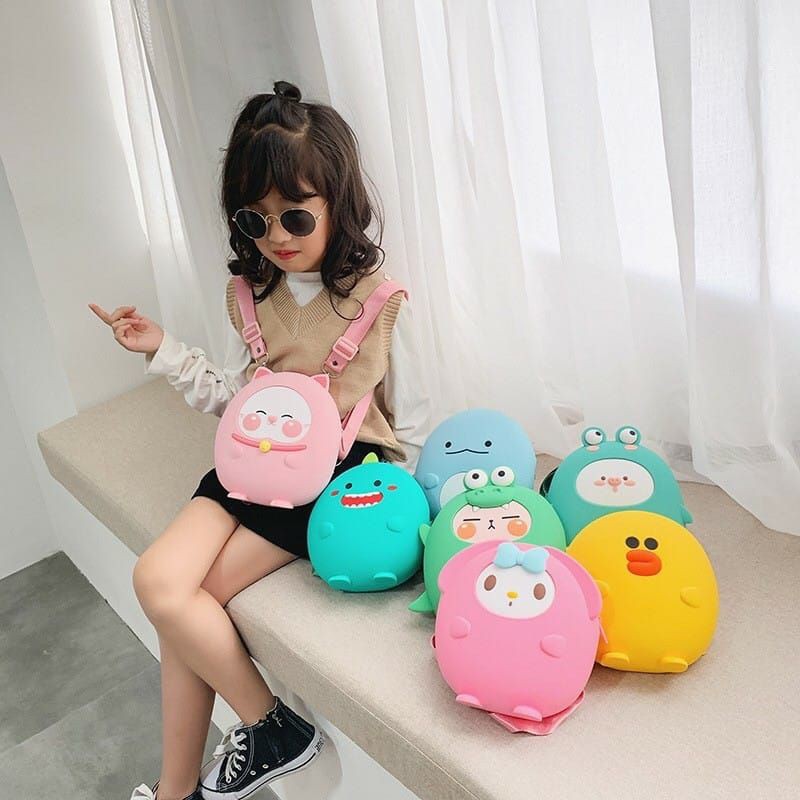 Laristerus79⭐⭐⭐⭐⭐TAS KUCING HOKI 3in1 karakter jelly silikon selempang punggung ORI Import muat hp