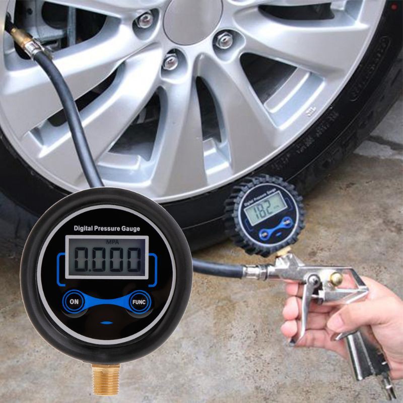 Digital Tire Pressure Gauge Car Bike Motorcycle Tyre Tester Air PSI Meter 1/8NPT