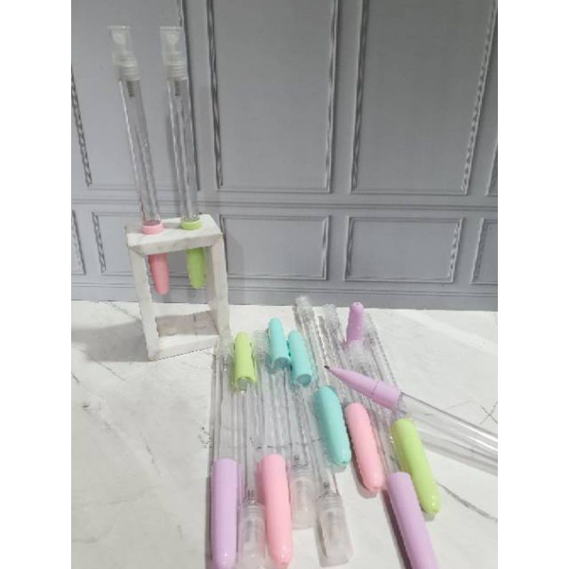 pulpen pen + hand sanitizer spray botol kosong