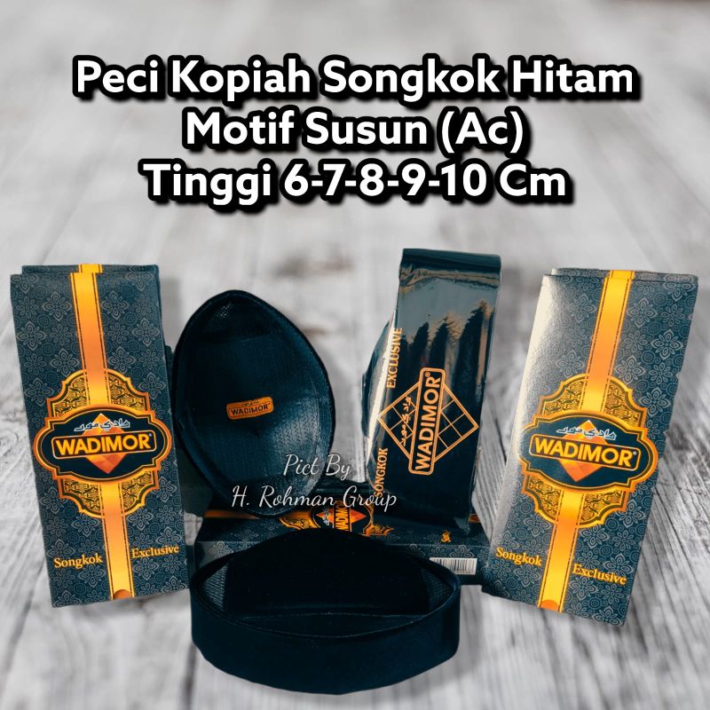 Peci Hitam Wadimor Tinggi 6 7 8 9 10 Cm Susun Wadimor Original Exclusive