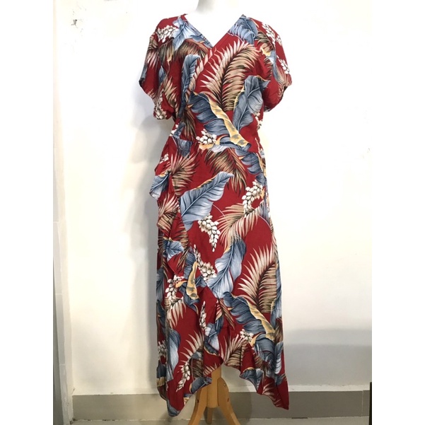Dress Kimono Panjang Merah Bali