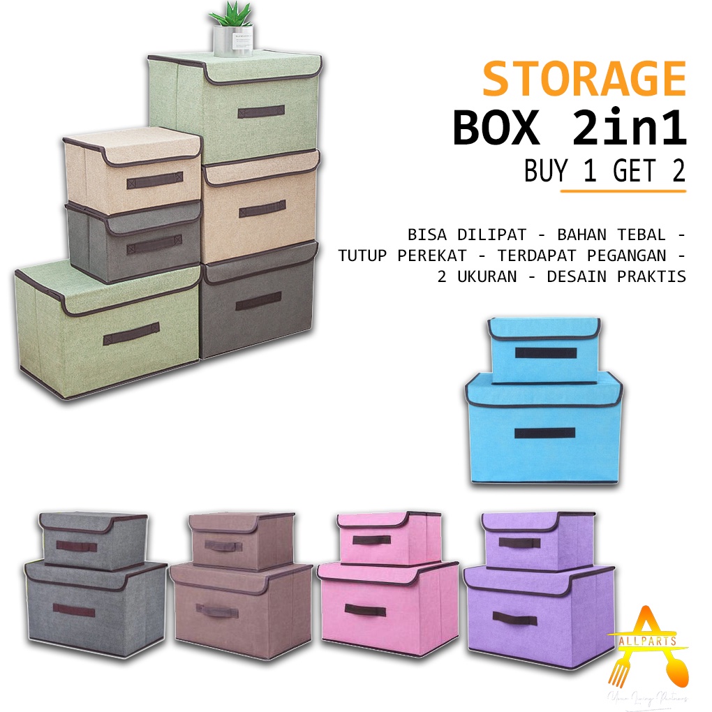 Box Organizer 2 in 1 Tempat Barang Kotak Penyimpanan Buku Serbaguna B684