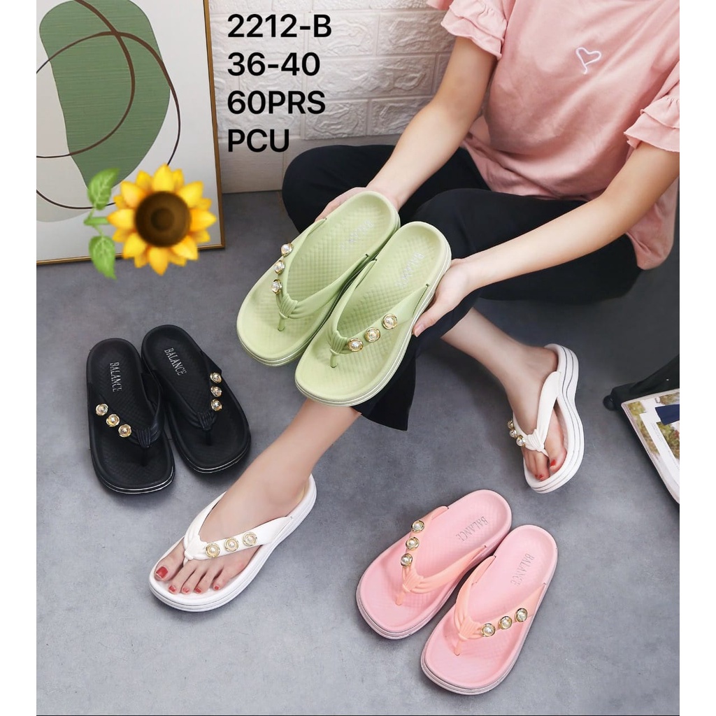 Sandal Karet Jelly Wedges Wanita import Model Terbaru Original Kekinian by AGUNG STYLE Balance 2212-B