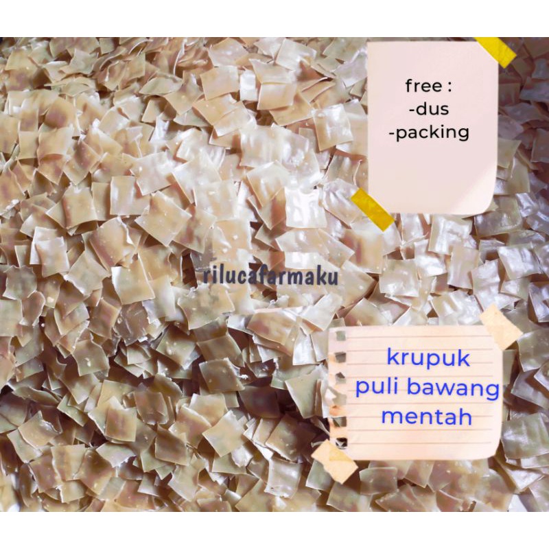 

KERUPUK PULI / KEMASAN COR 5KG / KERUPUK KOTAK MENTAH /KERUPUK PULI BAWANG