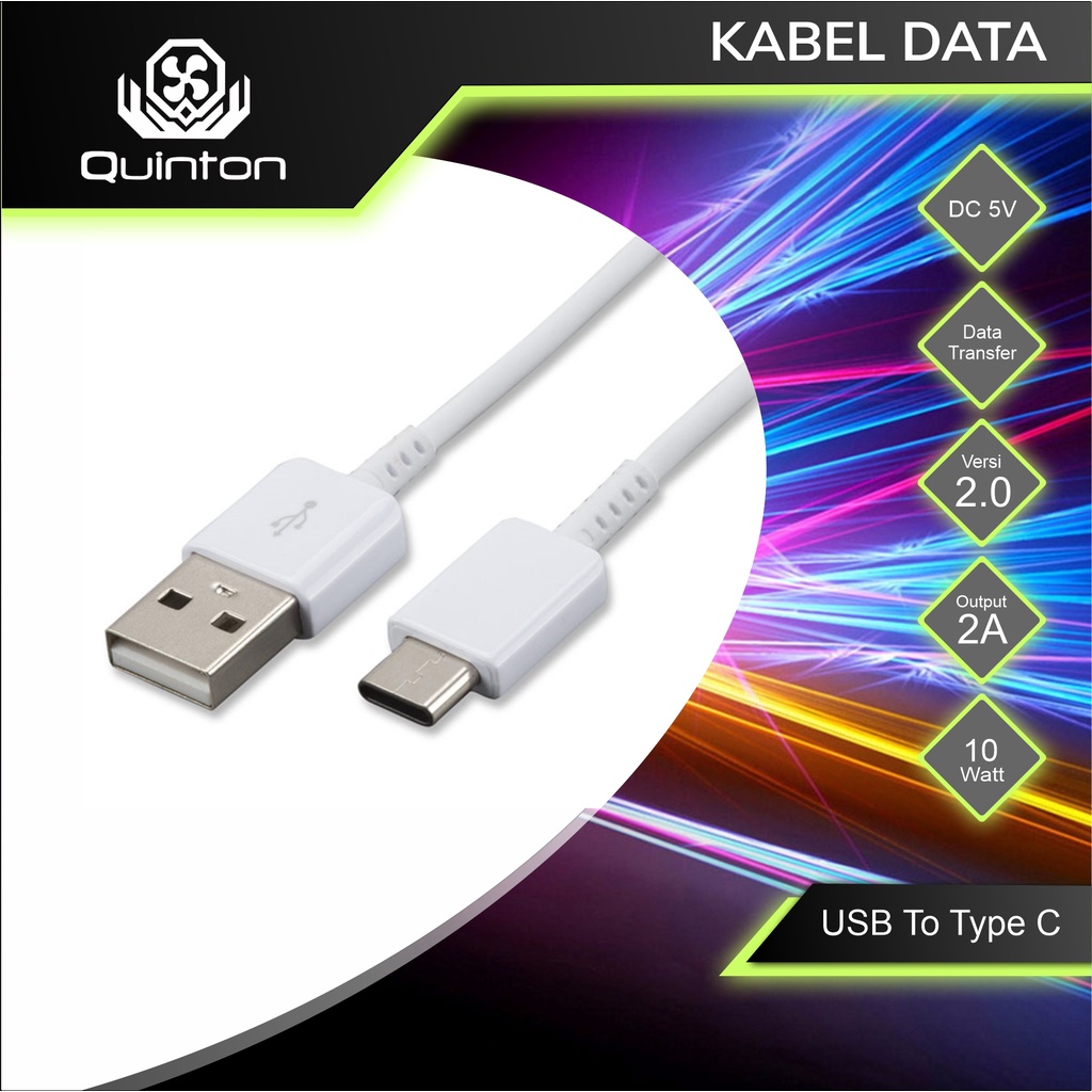 Quinton kabel data  usb to type C 1m 2A 2.0