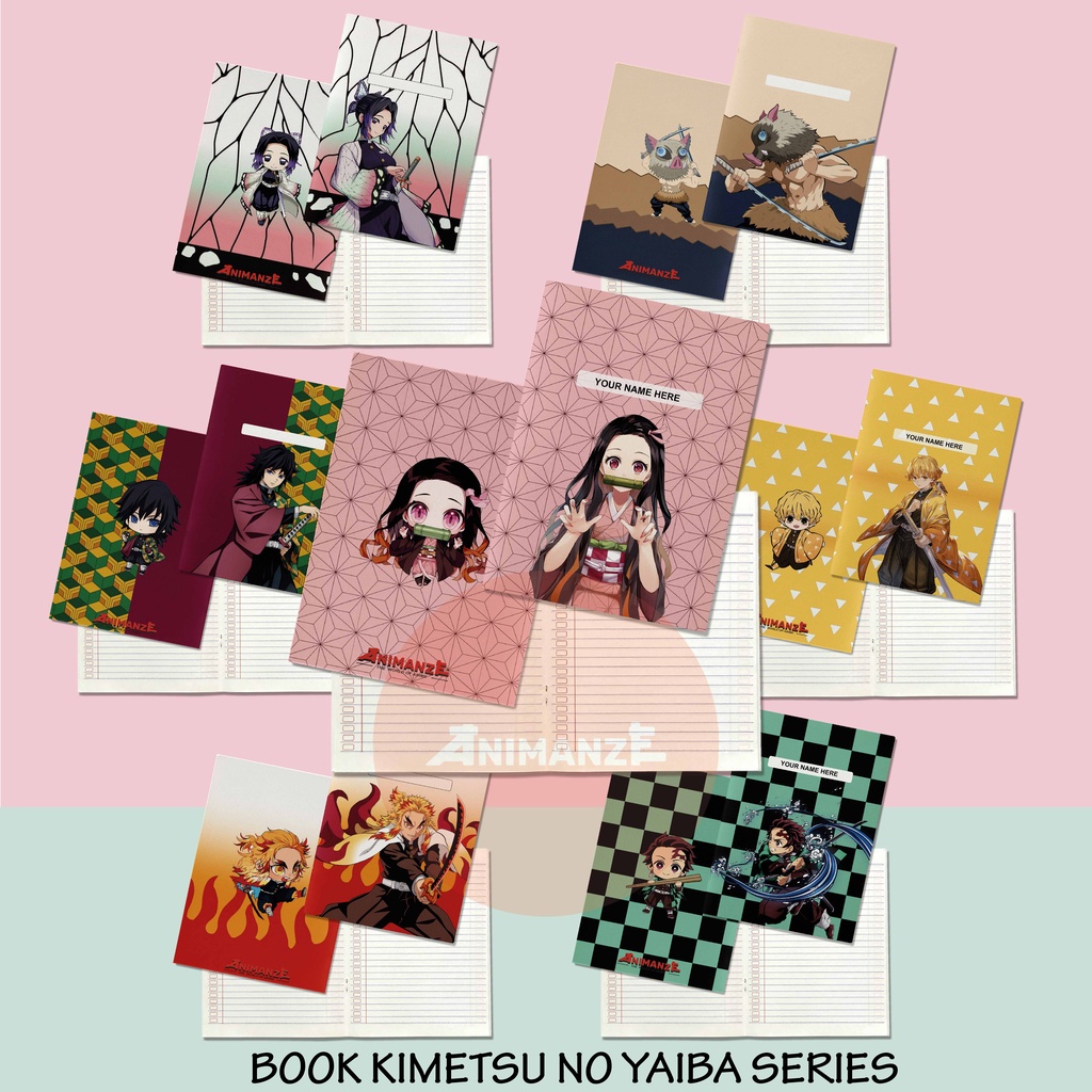 

BUKU TULIS ANIME ( min.beli 2 pcs ) / Anime Kimetsu No Yaiba / Demons Slayer / Buku Tulis Sekolah