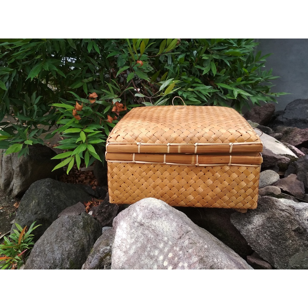 Sokase kotak hantaran kue warna alami ukuran kecil