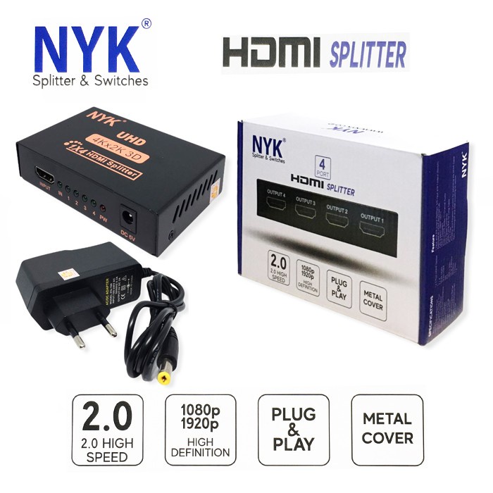 HDMI Splitter 4 Port - Splitter HDMI 4 port