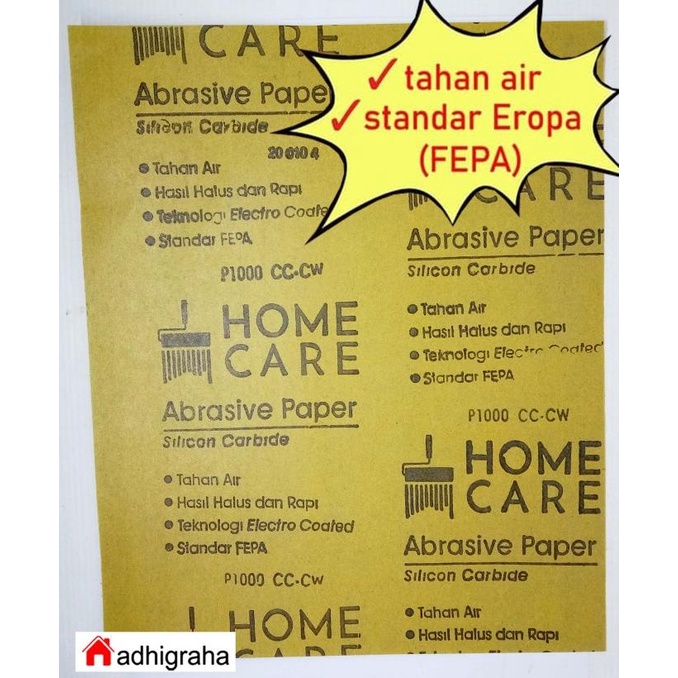 Amplas Kertas Grit 1000 Homecare Rempelas Abrasive Paper