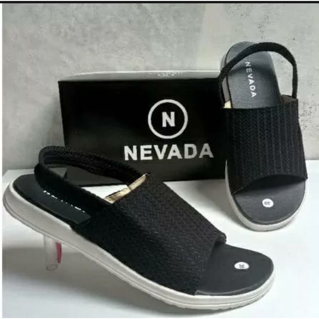 Sandal Slop Nevada Tali  Rajut import Wanita