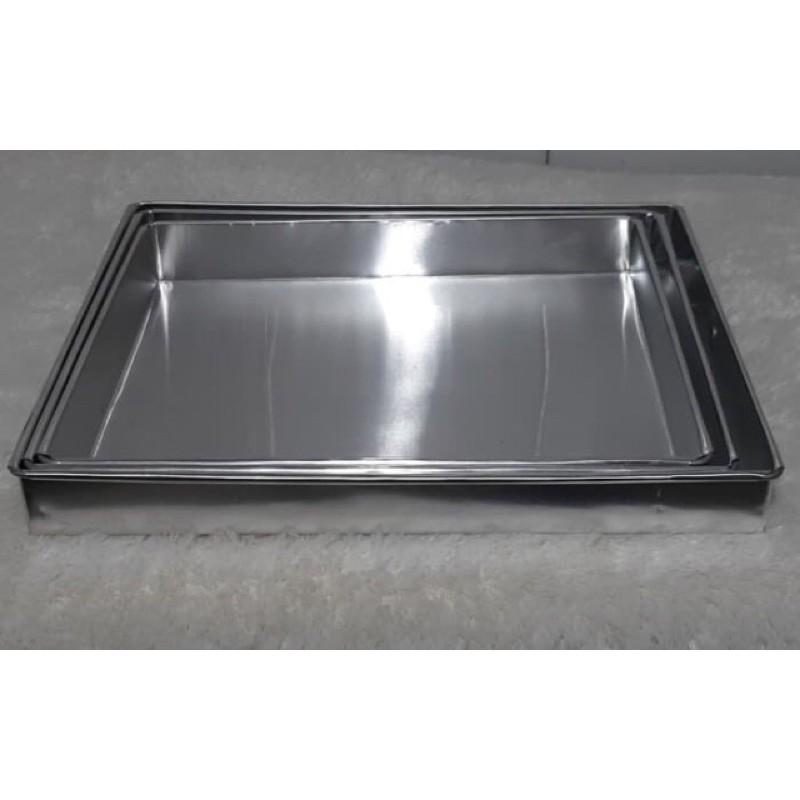 Loyang oven Listrik Aluminium Loyang kue kering tinggi 2 cm