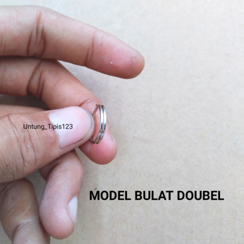 Ring Ganci bulat Ring Nikel gantungan kunci double Satuan Ring Nikel grosir