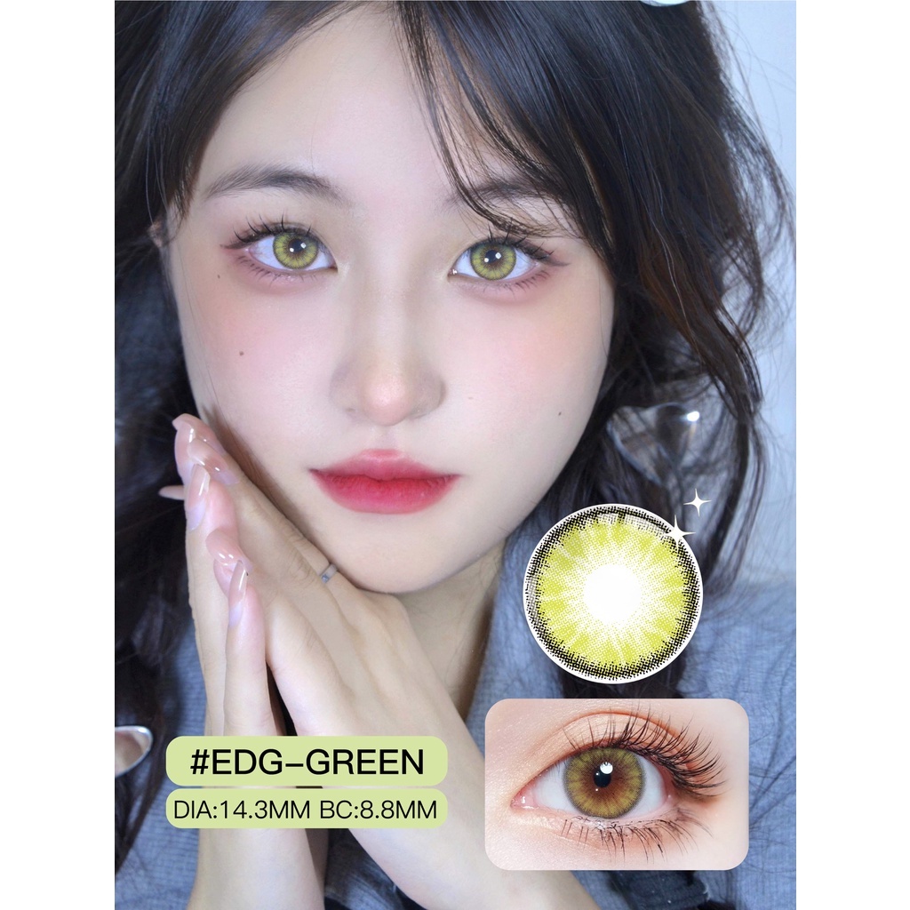 （COD）Sepasang lensa kontak berwarna, diameter 14.2MM, kadar air 38% lensa mata soflen mata softlens soflens