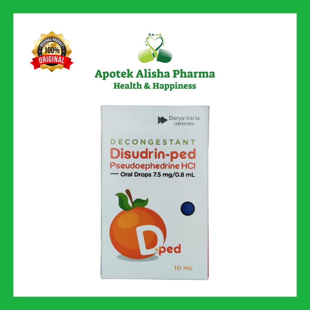 DISUDRIN-PED Drops 10 ml-Disudrin Ped Drops Obat Flu/Pilek/Meler/Bayi/Anak/Disudrin Baby/Disudrinped Drops