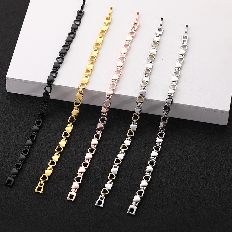 Rinhoo Cinta Berongga Magnet Terapi Gelang Magnet Kesehatan Wanita Emas Dan Perak Gelang Aksesoris Fashion